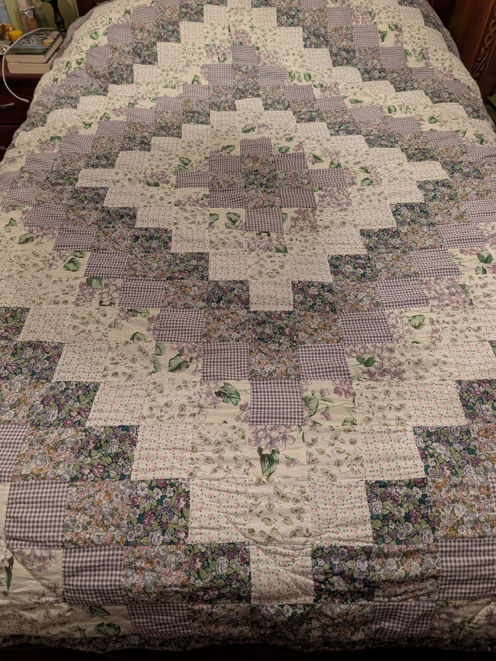 Classic Lavender Patchwork Quilt Bedspread